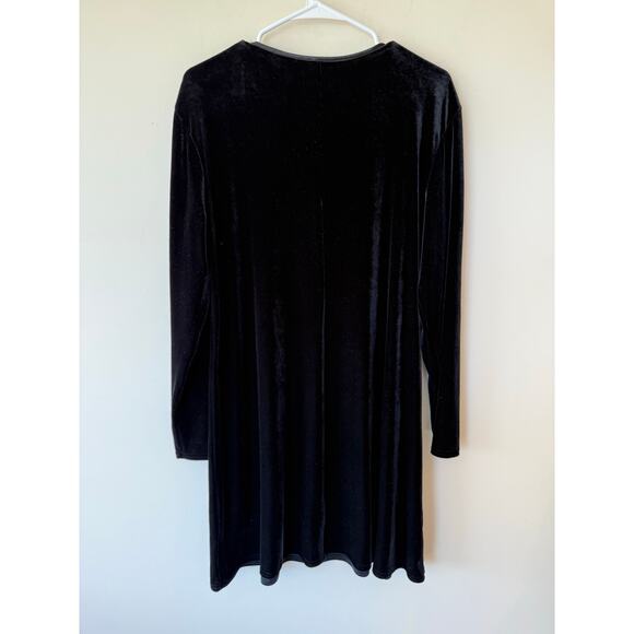 Vintage K.C. Spenser Black Velvet Dress Size 14 whimsigoth classic Y2K - Picture 2 of 8